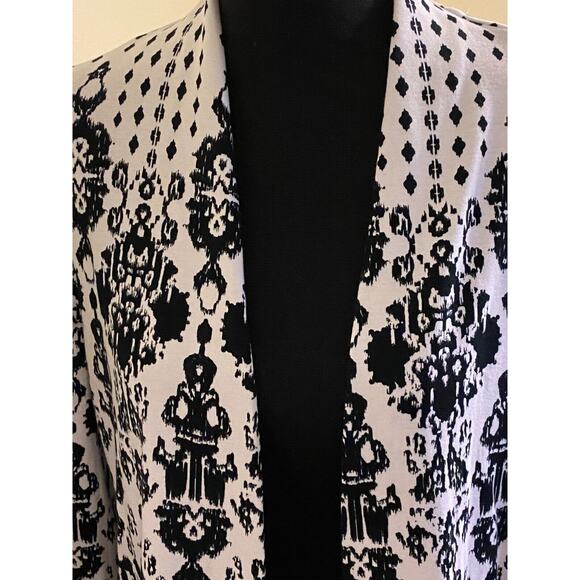 Women's Jacket Rafaella Cardigan Sweater Jacket XL Black and White - Picture 11 of 16